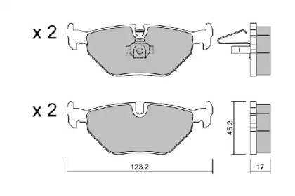 Комплект тормозных колодок (AISIN: BPBM-2001)